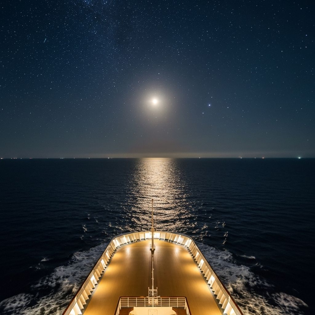 Ночной горизонт с звездами